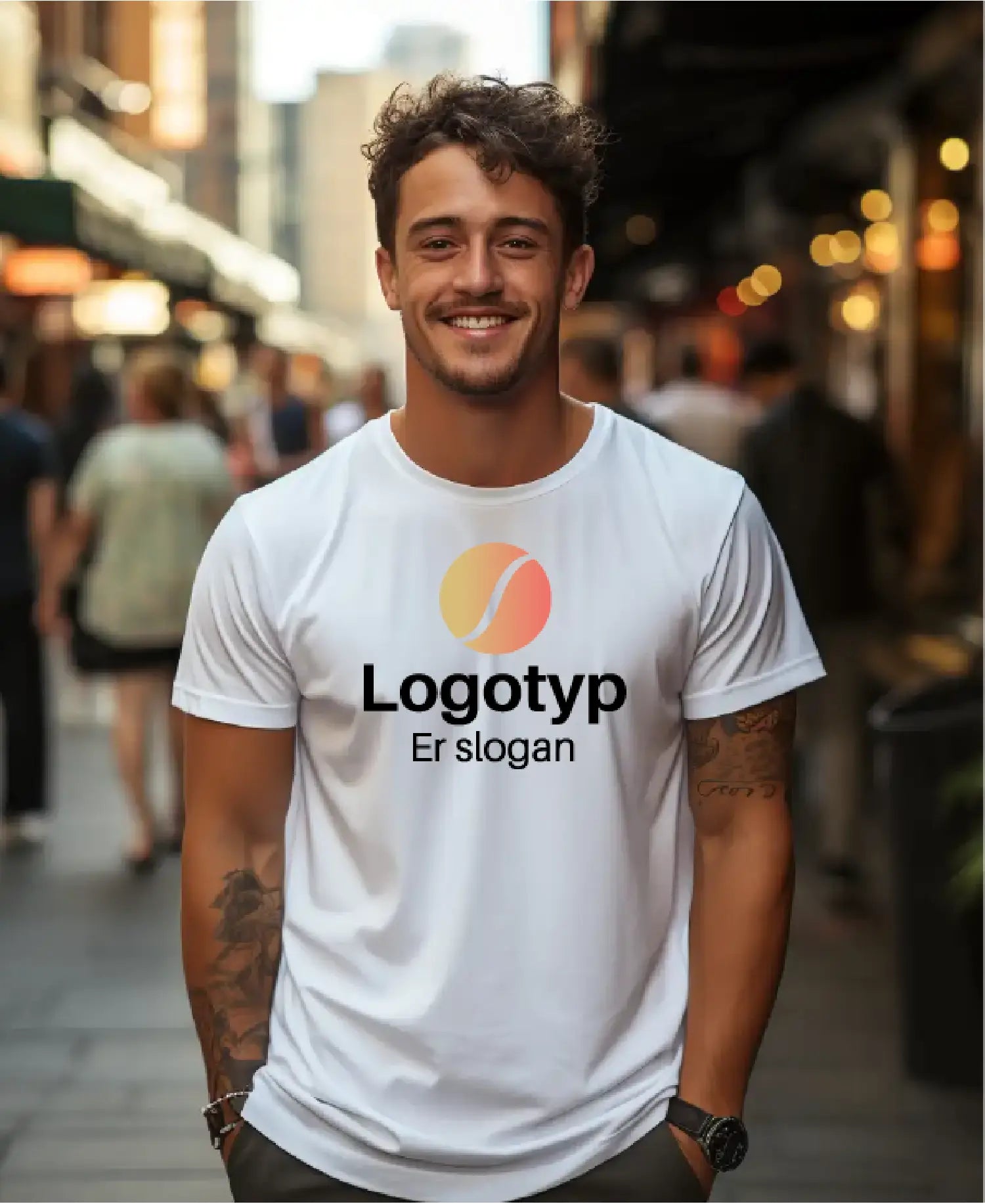 T-shirt med eget tryck som marknadsföring för småföretag